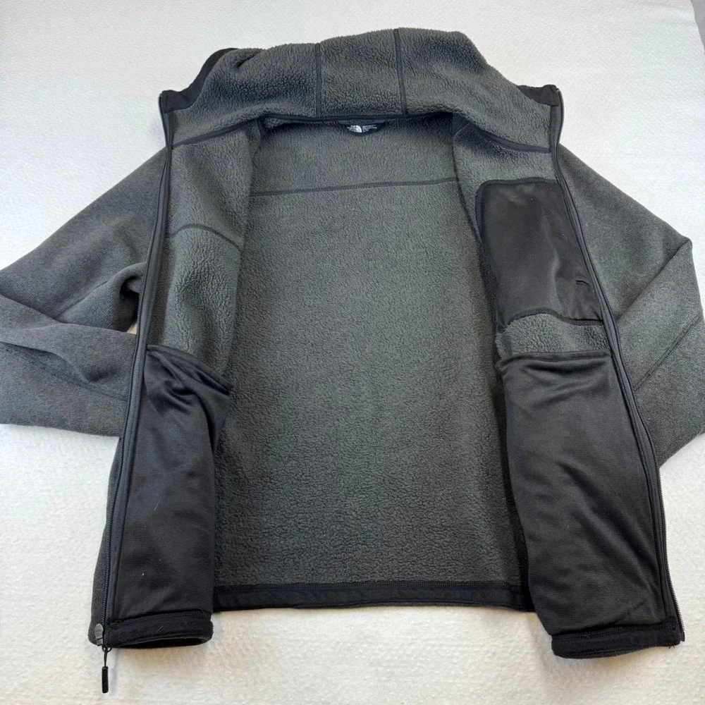 The North Face Jacket Mens XL Grey Gordon Lyons Full Zip Hoodie Sweater Fleece